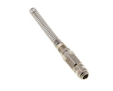 Nickel-plated Brass DN 5 Air Coupling Socket 6x8 mm Union Nut Bend-Protect Rotatable