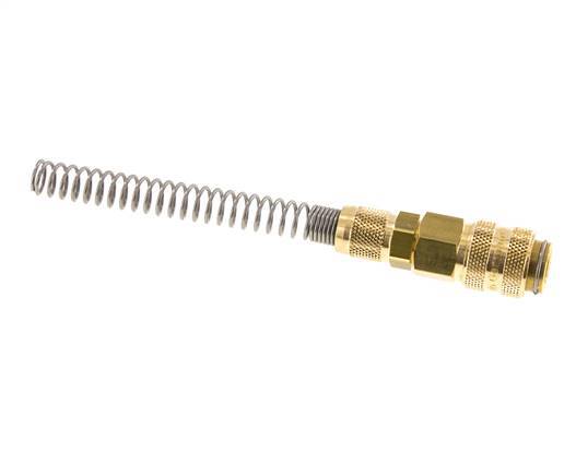 Brass DN 5 Air Coupling Socket 4x6 mm Union Nut Bend-Protect