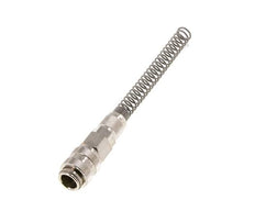 Acoplamiento de aire de latón niquelado DN 5 Tuerca de unión de 4x6 mm Cierre doble con protección de pliegues