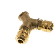 Brass DN 7.2 (Euro) Air Coupling Socket G 3/8 inch Female Wall-Mount 2-way