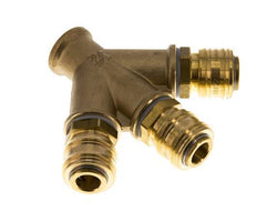 Brass DN 7.2 (Euro) Air Coupling Socket G 1/2 inch Female 3-way