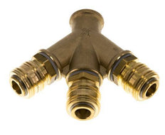 Brass DN 7.2 (Euro) Air Coupling Socket G 1/2 inch Female 3-way