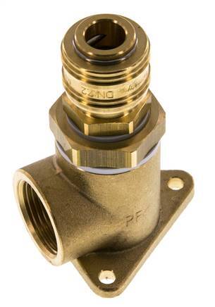 Brass DN 7.2 (Euro) Air Coupling Socket G 3/4 inch Female Wall-Mount