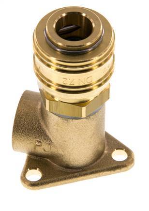 Brass DN 7.2 (Euro) Air Coupling Socket G 3/8 inch Female Wall-Mount