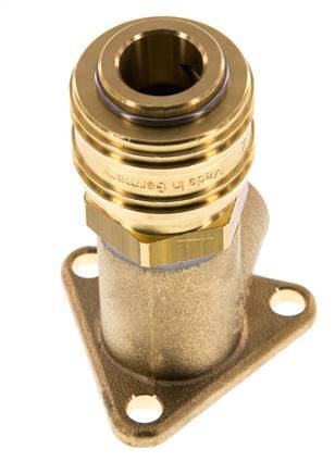 Brass DN 7.2 (Euro) Air Coupling Socket G 3/8 inch Female Wall-Mount