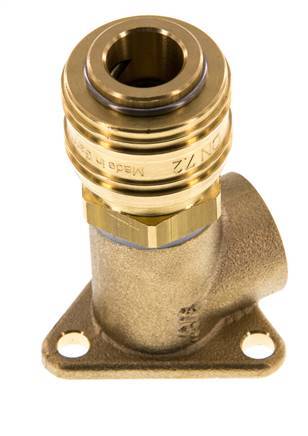 Brass DN 7.2 (Euro) Air Coupling Socket G 3/8 inch Female Wall-Mount