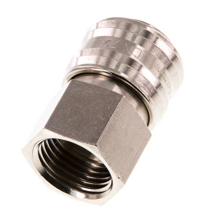 Latón niquelado DN 7.2 (Euro) Enchufe de acoplamiento de aire G 1/2 pulgada Hembra