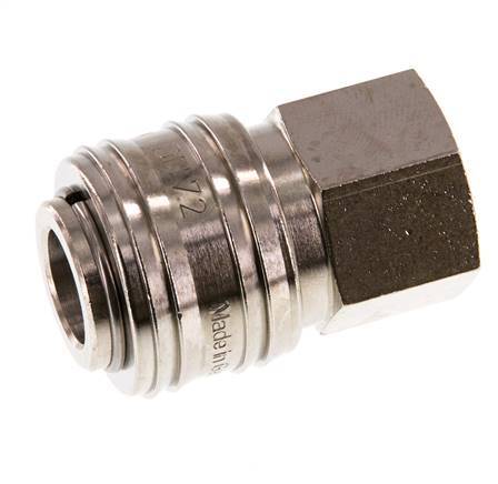 Nickel-plated Brass DN 7.2 (Euro) Air Coupling Socket G 3/8 inch Female