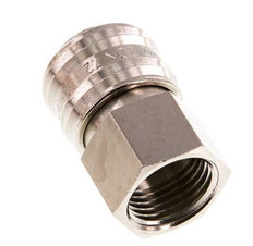 Nickel-plated Brass DN 7.2 (Euro) Air Coupling Socket G 1/2 inch Female Double Shut-Off