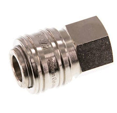 Nickel-plated Brass DN 7.2 (Euro) Air Coupling Socket G 1/4 inch Female Double Shut-Off