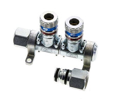 Steel DN 7.6 (7.2 Euro) Safety Air Coupling Socket G 1/2 inch Female 2-way