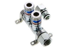 Steel DN 7.6 (7.2 Euro) Safety Air Coupling Socket G 1/2 inch Female 2-way