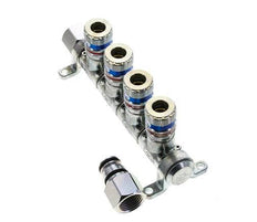 Steel DN 7.6 (7.2 Euro) Safety Air Coupling Socket G 1/2 inch Female 4-way