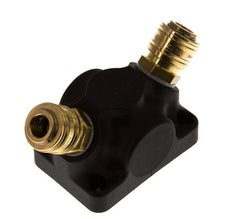 Latón/plástico DN 7,2 (Euro) Acoplamiento de aire Enchufe G 3/4 pulgadas Hembra Montaje en pared 2 vías
