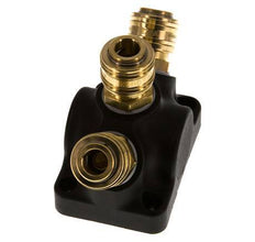 Brass/plastic DN 7.2 (Euro) Air Coupling Socket G 3/4 inch Female Wall-Mount 3-way
