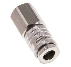 Stainless steel DN 7.8 Air Coupling Socket G 1/2 inch Female Double Shut-Off