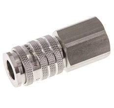 Stainless steel DN 7.8 Air Coupling Socket G 1/2 inch Female Double Shut-Off