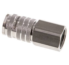 Stainless steel DN 7.8 Air Coupling Socket G 1/2 inch Female Double Shut-Off