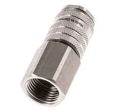 Stainless steel DN 7.8 Air Coupling Socket G 1/2 inch Female Double Shut-Off