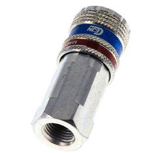 Steel/brass DN 7.6 (7.2 Euro) Safety Air Coupling Socket G 1/4 inch Female