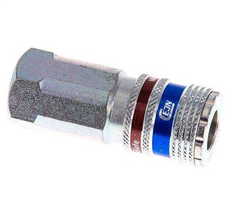 Steel/brass DN 7.6 (7.2 Euro) Safety Air Coupling Socket G 3/8 inch Female
