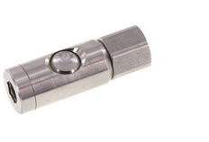 Stainless Steel 316L DN 7.4 Safety Air Coupling Socket With Push Button G 1/2 inch Female