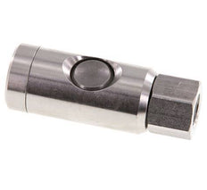 Stainless Steel 316L DN 7.4 Safety Air Coupling Socket With Push Button G 1/4 inch Female