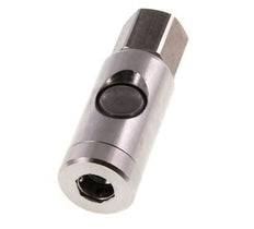 Stainless Steel 316L DN 7.4 Safety Air Coupling Socket With Push Button G 3/8 inch Female