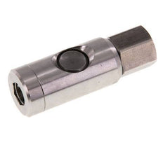 Stainless Steel 316L DN 7.4 Safety Air Coupling Socket With Push Button G 3/8 inch Female