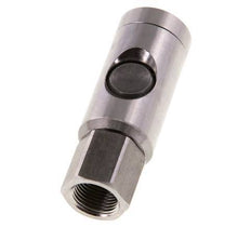 Stainless Steel 316L DN 7.4 Safety Air Coupling Socket With Push Button G 3/8 inch Female