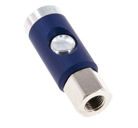 Hardened steel DN 7.4 Safety Air Coupling Socket with Push Button G 1/4 inch Female