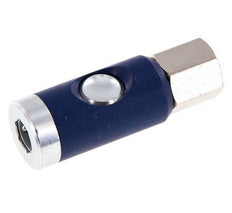 Hardened steel DN 7.4 Safety Air Coupling Socket with Push Button G 3/8 inch Female