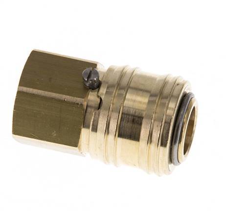 Brass DN 7.2 (Euro) Air Coupling Socket with Lock