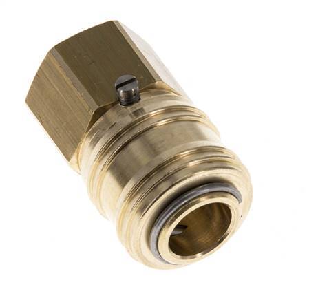 Brass DN 7.2 (Euro) Air Coupling Socket with Lock