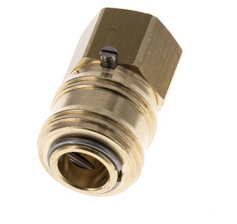 Brass DN 7.2 (Euro) Air Coupling Socket with Lock
