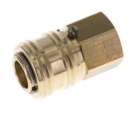 Brass DN 7.2 (Euro) Air Coupling Socket with Lock