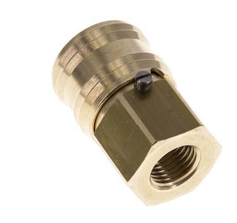 Brass DN 7.2 (Euro) Air Coupling Socket with Lock