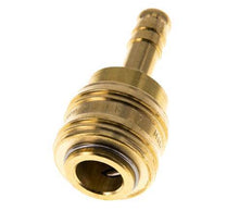 Brass DN 7.2 (Euro) Air Coupling Socket 8 mm Hose Pillar Double Shut-Off