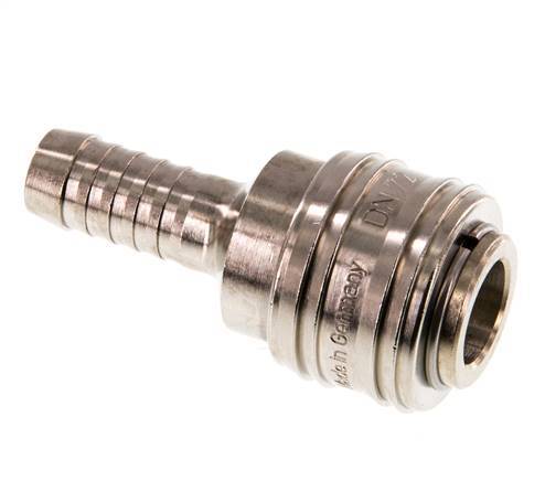 Nickel-plated Brass DN 7.2 (Euro) Air Coupling Socket 10 mm Hose Pillar