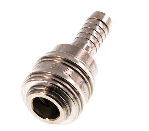 Nickel-plated Brass DN 7.2 (Euro) Air Coupling Socket 10 mm Hose Pillar