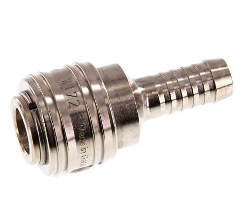 Nickel-plated Brass DN 7.2 (Euro) Air Coupling Socket 10 mm Hose Pillar