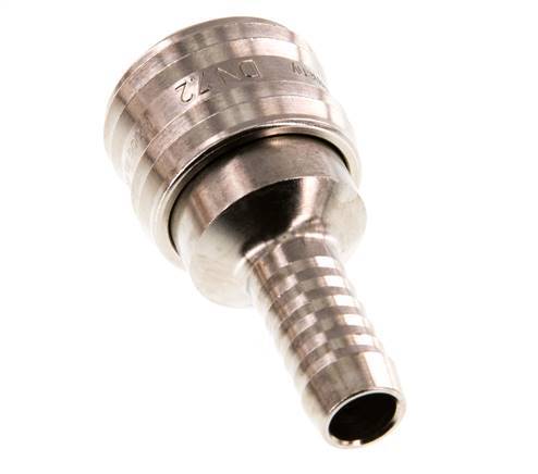 Nickel-plated Brass DN 7.2 (Euro) Air Coupling Socket 10 mm Hose Pillar