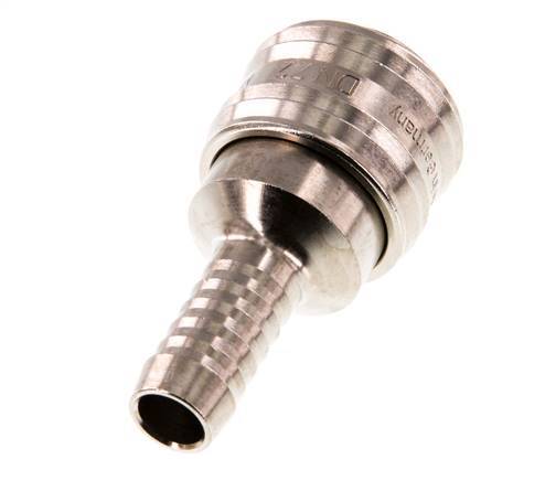 Nickel-plated Brass DN 7.2 (Euro) Air Coupling Socket 10 mm Hose Pillar