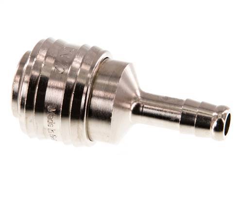Nickel-plated Brass DN 7.2 (Euro) Air Coupling Socket 8 mm Hose Pillar