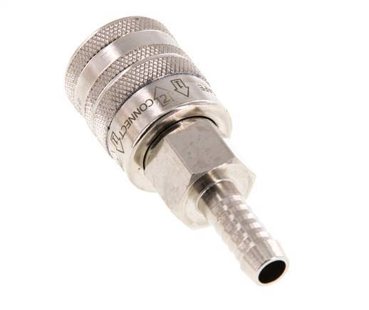 Nickel-plated Brass DN 7.8 Safety Air Coupling Socket 9 mm Hose Pillar