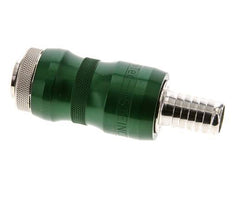 Nickel-plated Brass DN 7.8 Safety Air Coupling Socket with Slide Sleeve 13 mm Hose Pillar