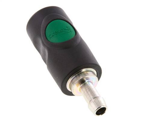 Composite material DN 7.4 Safety Air Coupling Socket with Push Button 10 mm Hose Pillar