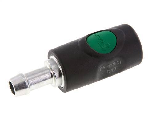 Composite material DN 7.4 Safety Air Coupling Socket with Push Button 13 mm Hose Pillar