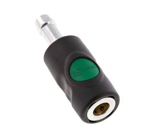 Composite material DN 7.4 Safety Air Coupling Socket with Push Button 13 mm Hose Pillar