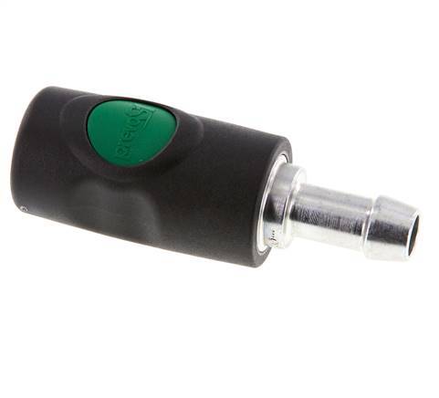 Composite material DN 7.4 Safety Air Coupling Socket with Push Button 13 mm Hose Pillar